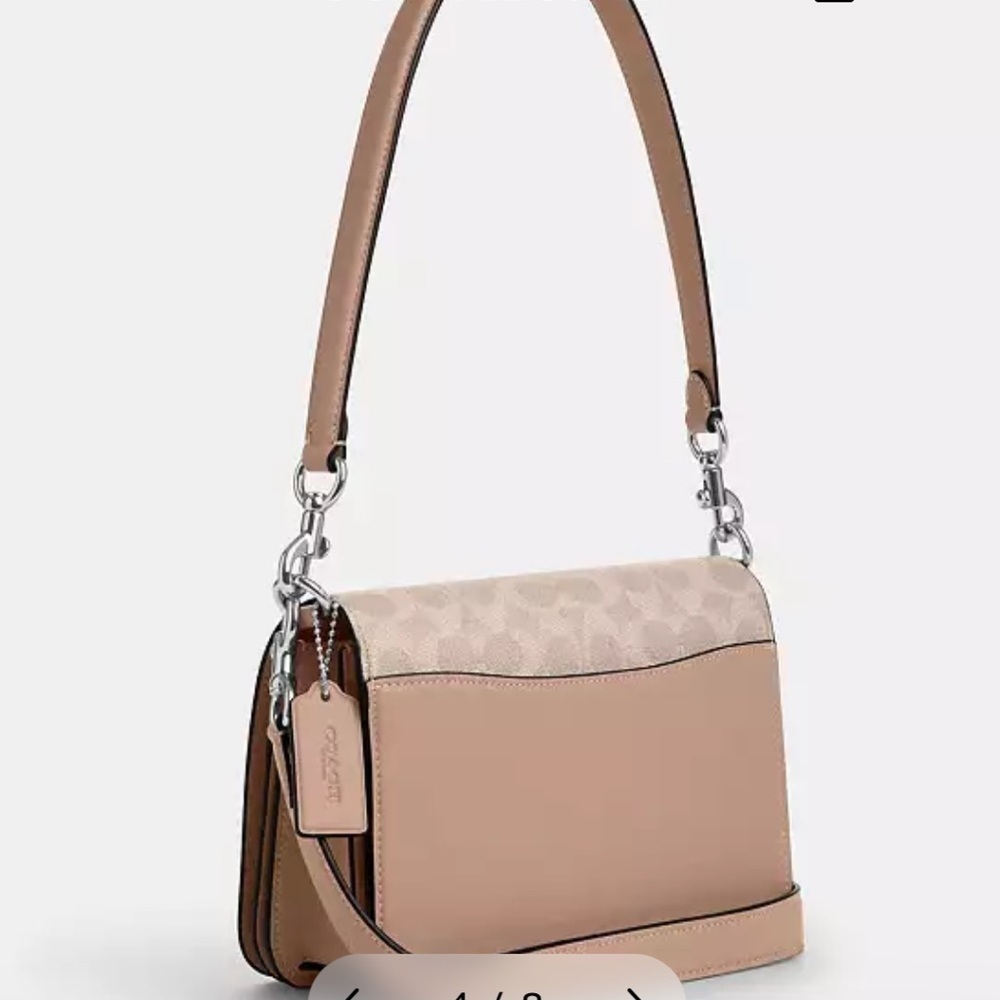 New Coach Quinn Bag In Signature Canvas Beige Crossbody Bag - Picture 4 of 12